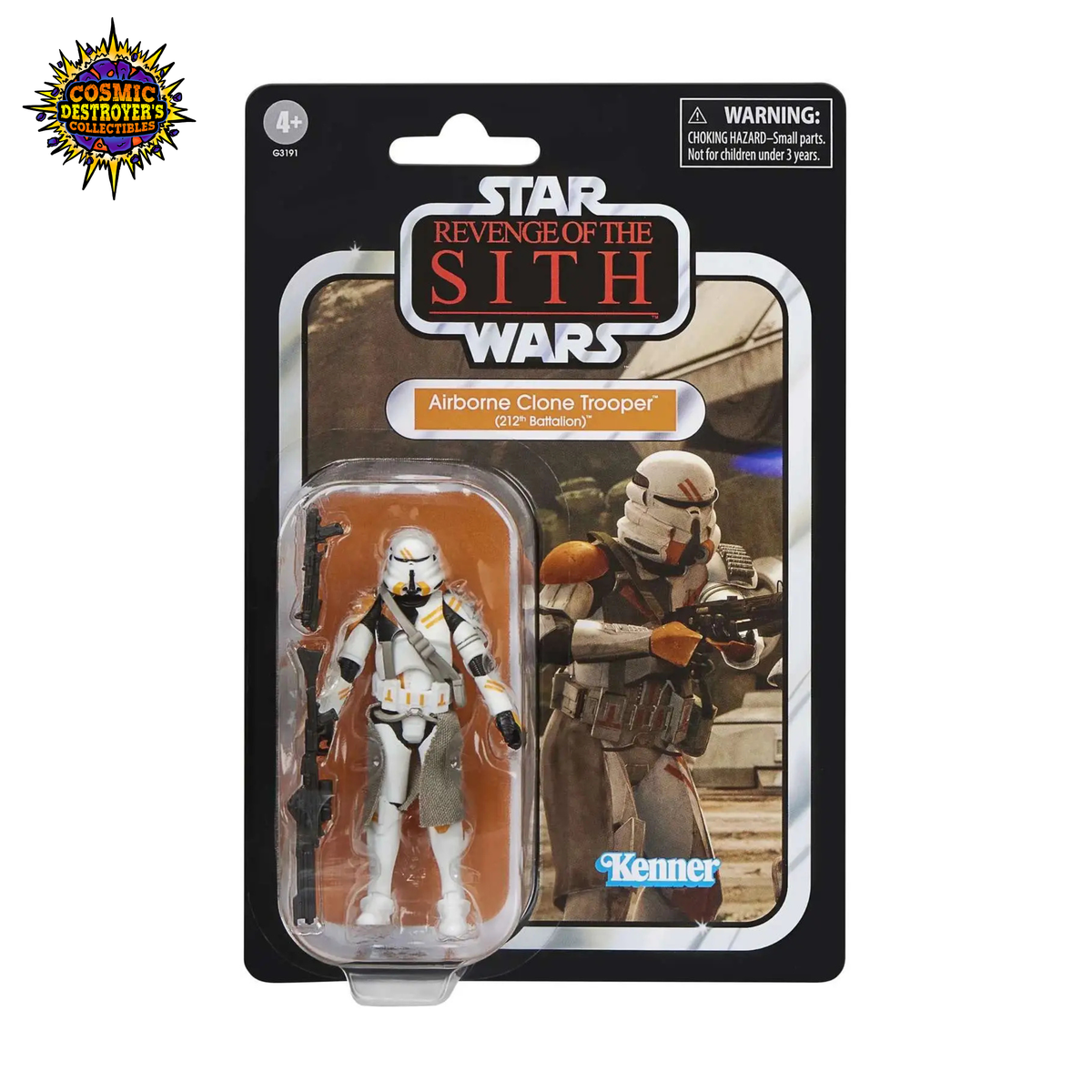 Star Wars Vintage Collection - Revenge of the Sith - Obi-Wan Kenobi (Upatau) & Airborne Clone Trooper (212th Battalion) Action Figure 2-Pack - Walmart Exclusive