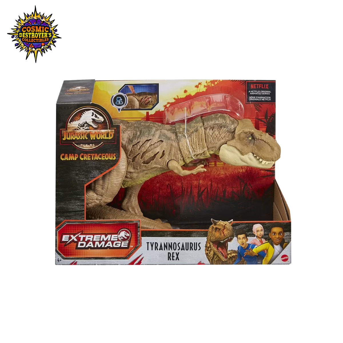 Jurassic World Camp Cretaceous - Extreme Damage Tyrannosaurus Rex Action Figure
