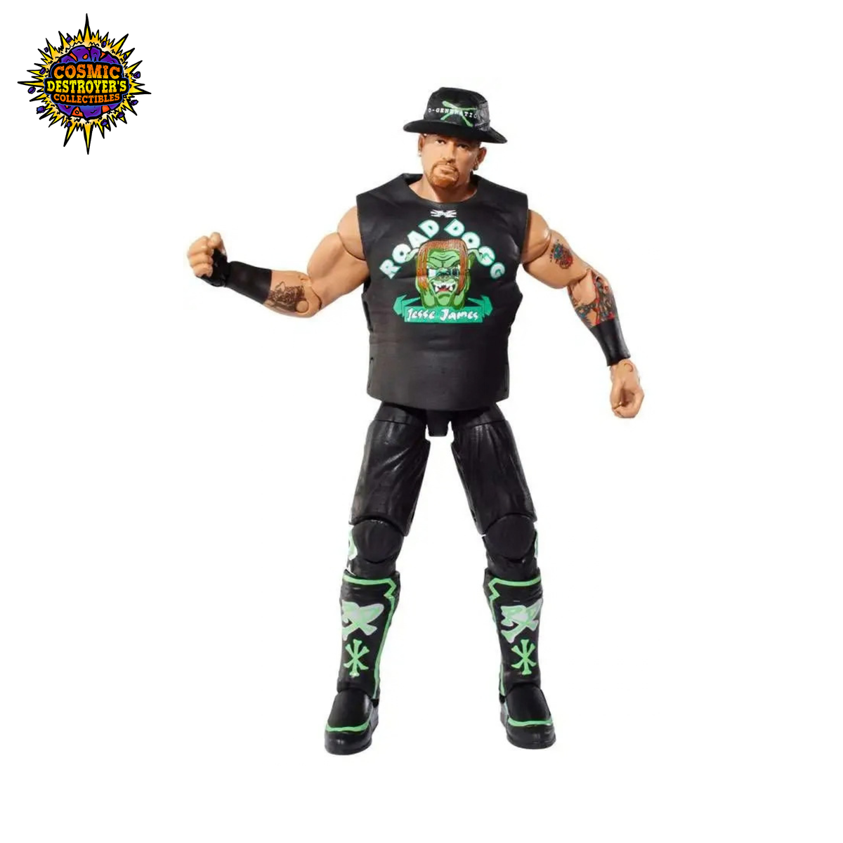 WWE Wrestling Elite Collection - Flashback Series 26 - Road Dogg Action Figure w/ 2 Shirts & Hat - 2013