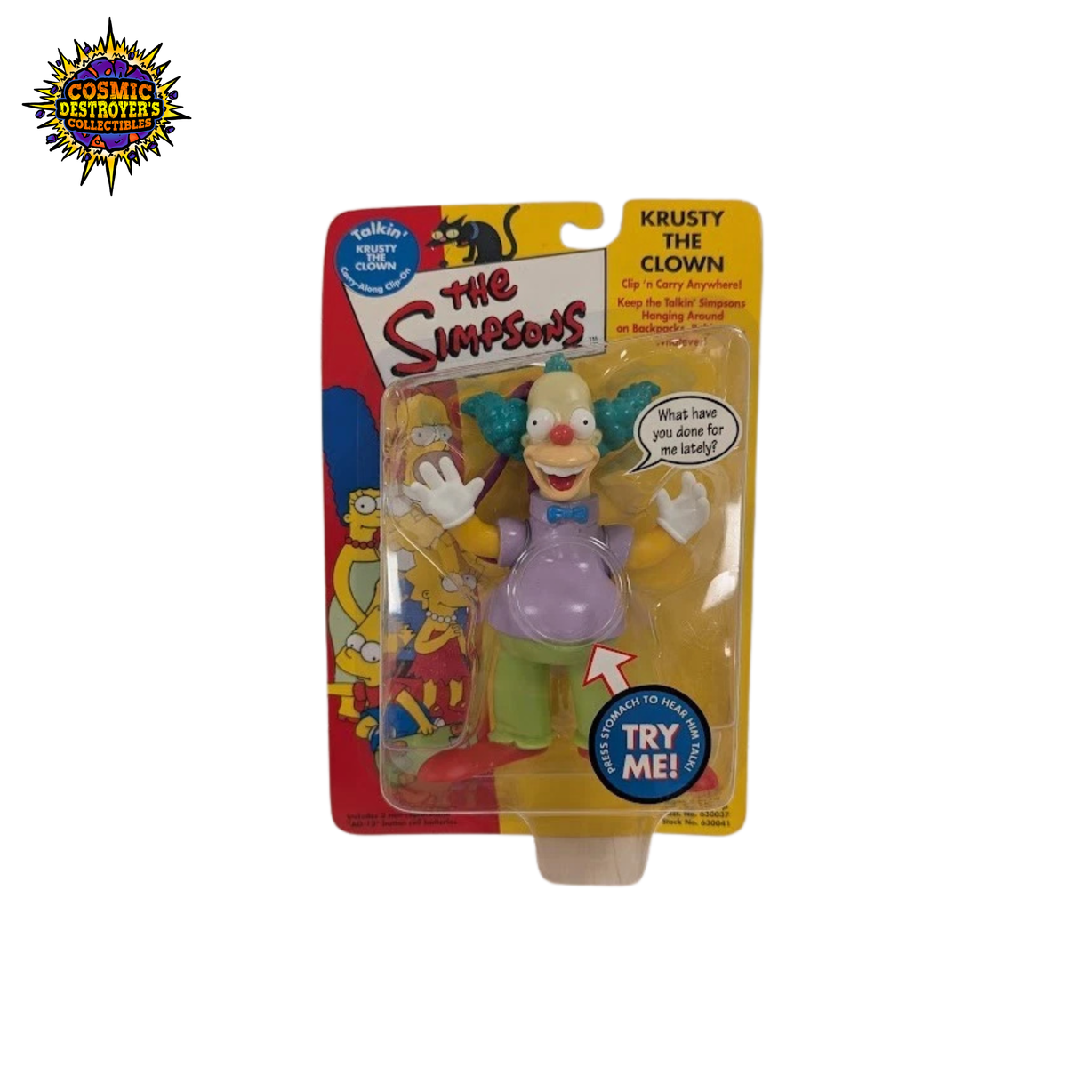 The Simpsons - Talkin' Krusty the Clown - Clip and Carry Figure - 2000