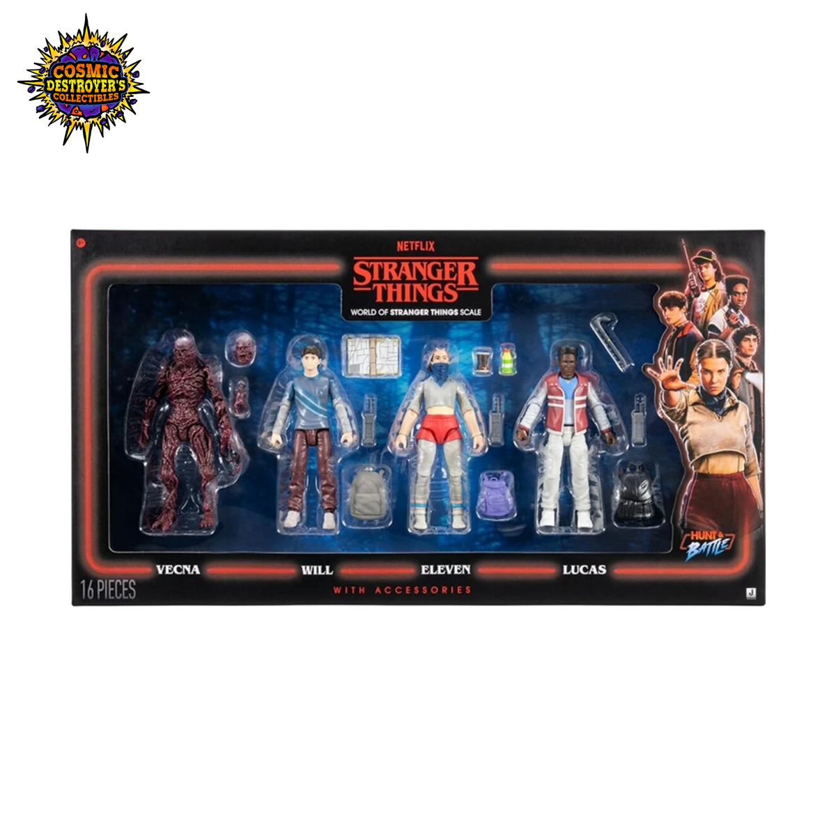 Stranger Things - Hunt & Battle - The Abyss (4-Pack w/ Accessories)