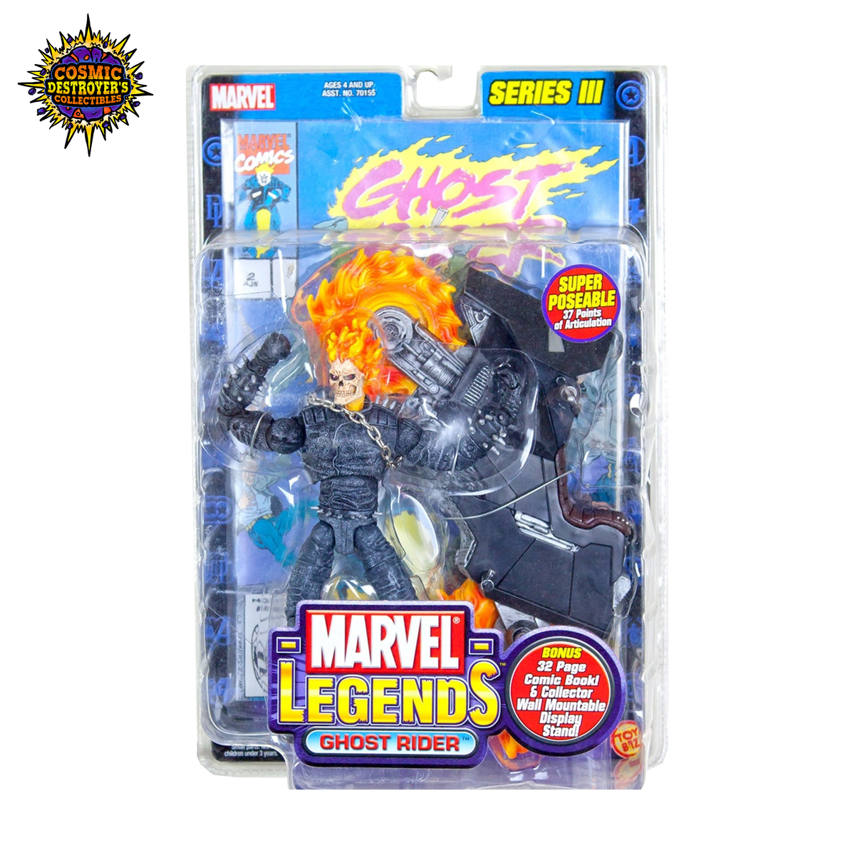 Marvel Legends - Series 3 - Ghost Rider (2002) *BAD BOX* *SEE PHOTOS*