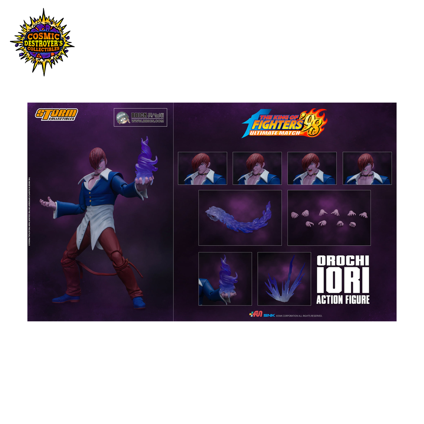 Storm Collectibles - The King of Fighters '98 - Orochi Iori 1/12 Scale Action Figure - BBICN Exclusive (OPEN BOX)