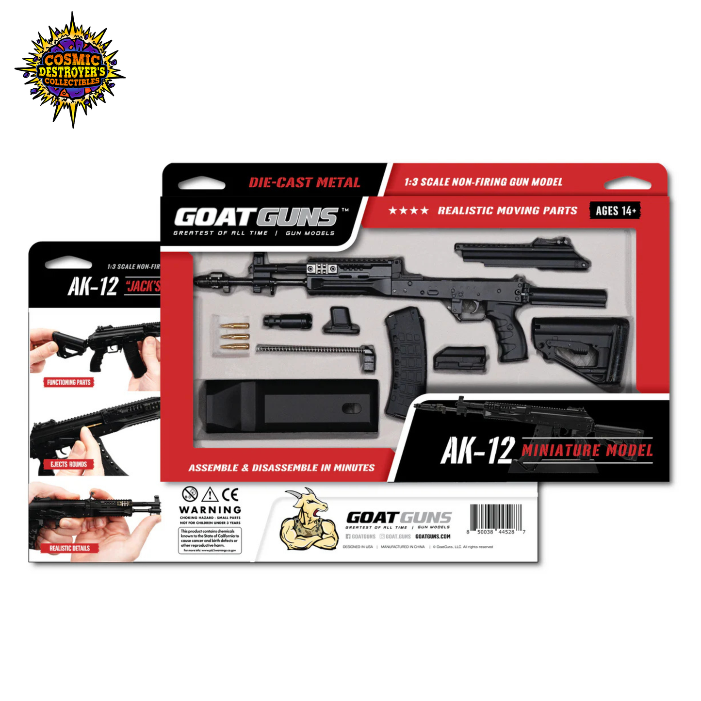 Miniature AK-12 Die Cast Model Kit - (AK12 Model - Black)