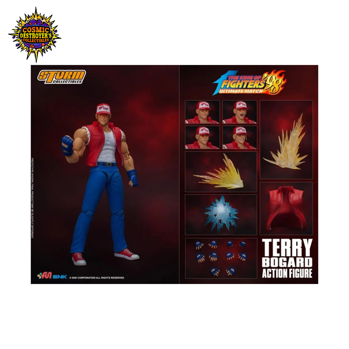Storm Collectibles - The King of Fighters '98 - Terry Bogard 1/12 Scale Action Figure OPEN BOX SEE PHOTOS