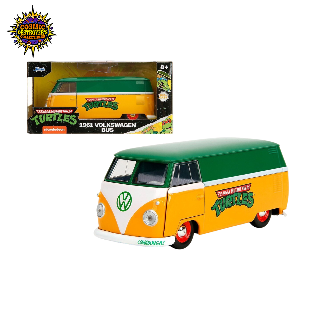 Jada - Hollywood Rides - Teenage Mutant Ninja Turtles - 1961 Volkswagen Bus (Turtle Van) - 1:32 Scale - Die Cast - 2024
