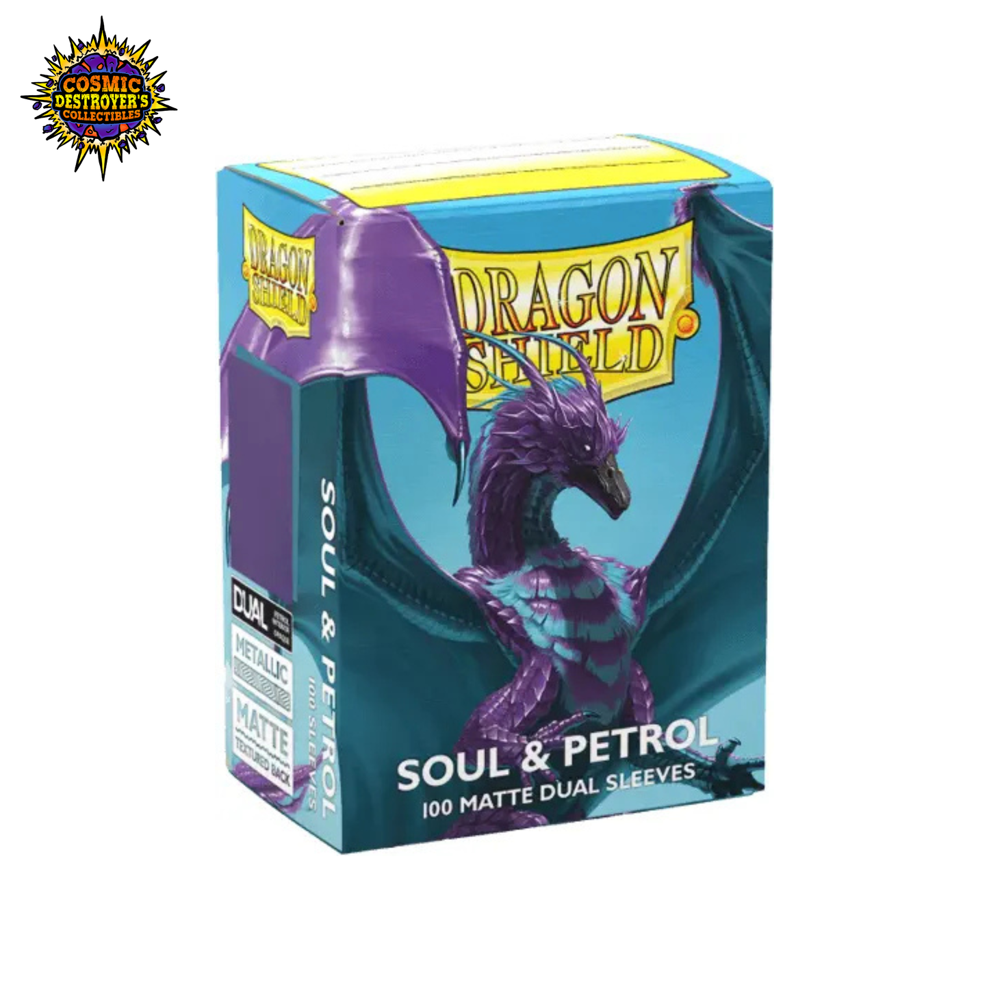 Dragon Shield Sleeves Matte Dual Soul & Petrol - Standard 100 Count