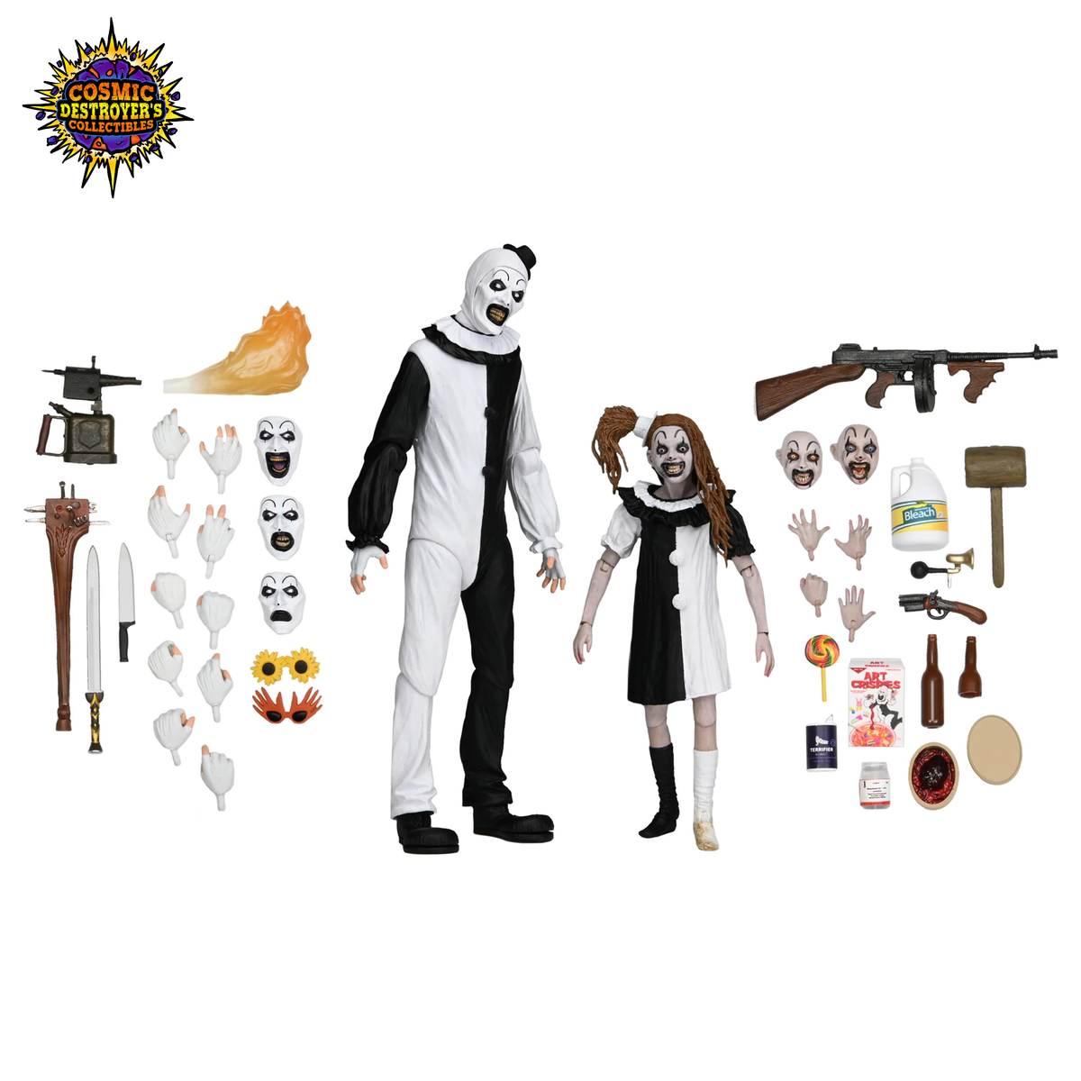 NECA Terrifier 2 - Ultimate Art the Clown and The Little Pale Girl 7" Scale Action Figure 2-Pack