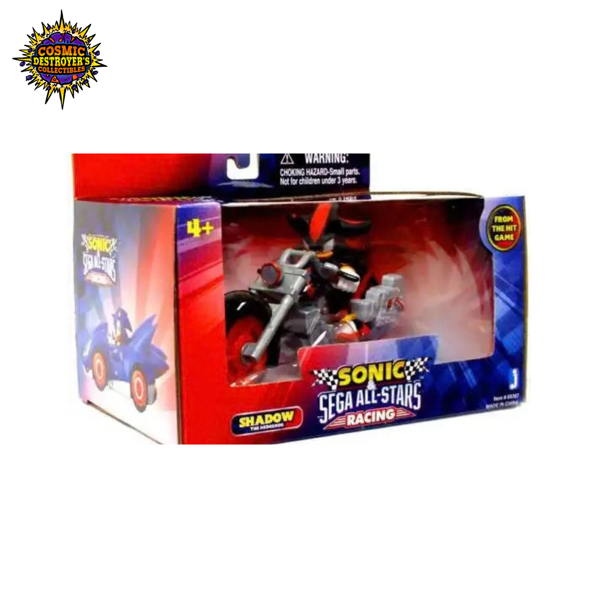 Sonic The Hedgehog - Sega All-Stars Racing - Shadow w/ Dark Rider Motorcycle - 2010
