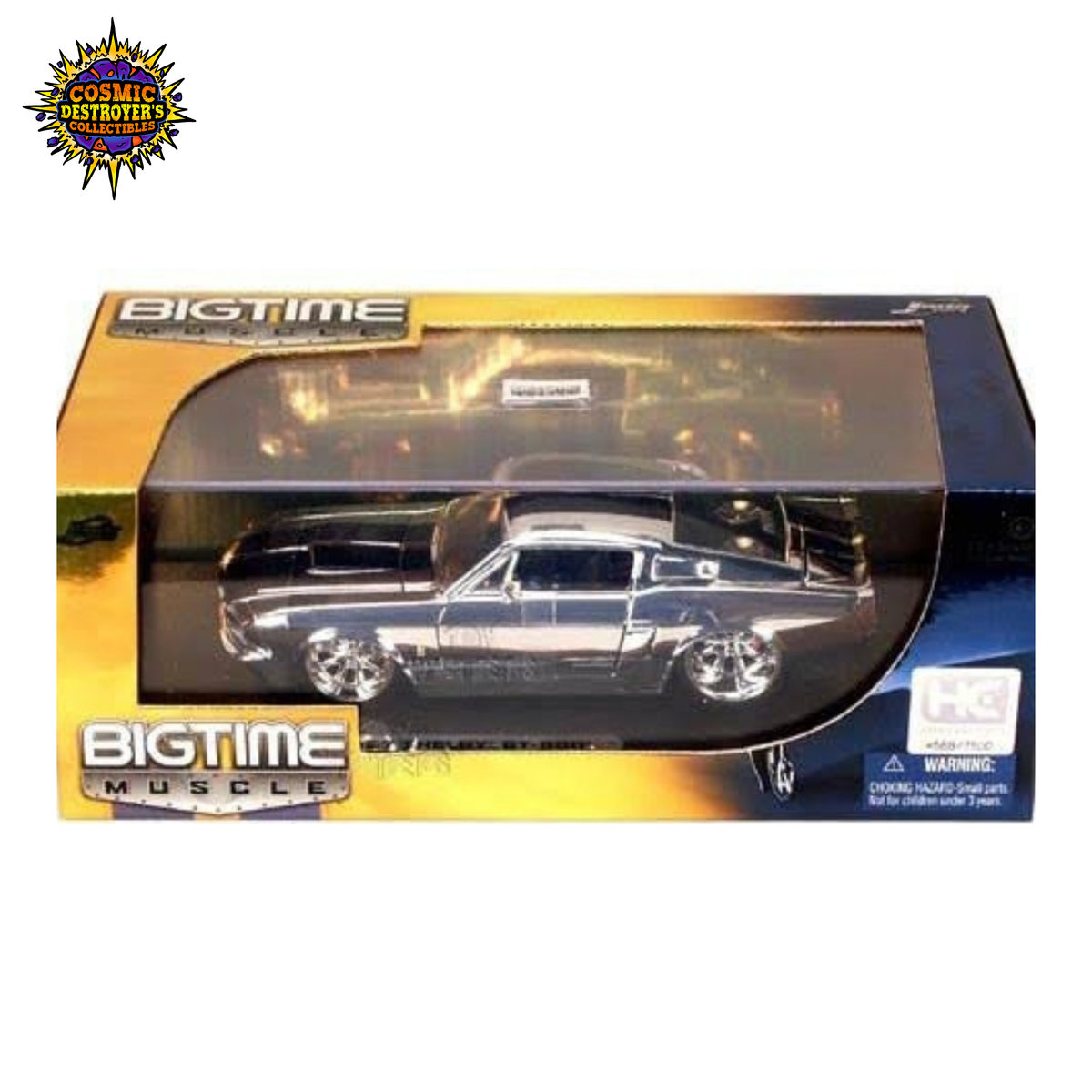 Jada Toys - Bigtime Muscle - 1967 Shelby GT-500 (Hard Top / Chrome) - 1:24 Scale - 2006