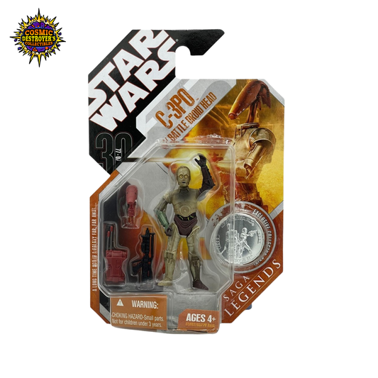 Star Wars - Saga Legends (30th Anniversary) - C-3PO w/ Battle Droid Head Action Figure - 2007