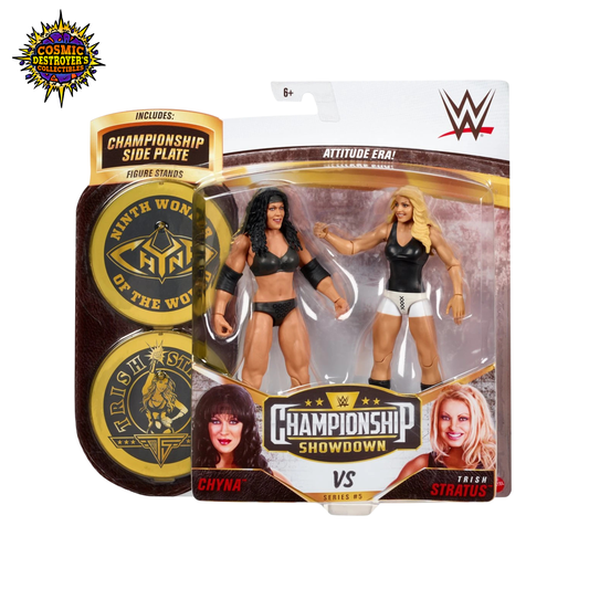 WWE - Championship Showdown (Series 5) - Chyna vs Trish Stratus Action Figure 2-Pack - 2021 *DENTED CARDSTOCK*