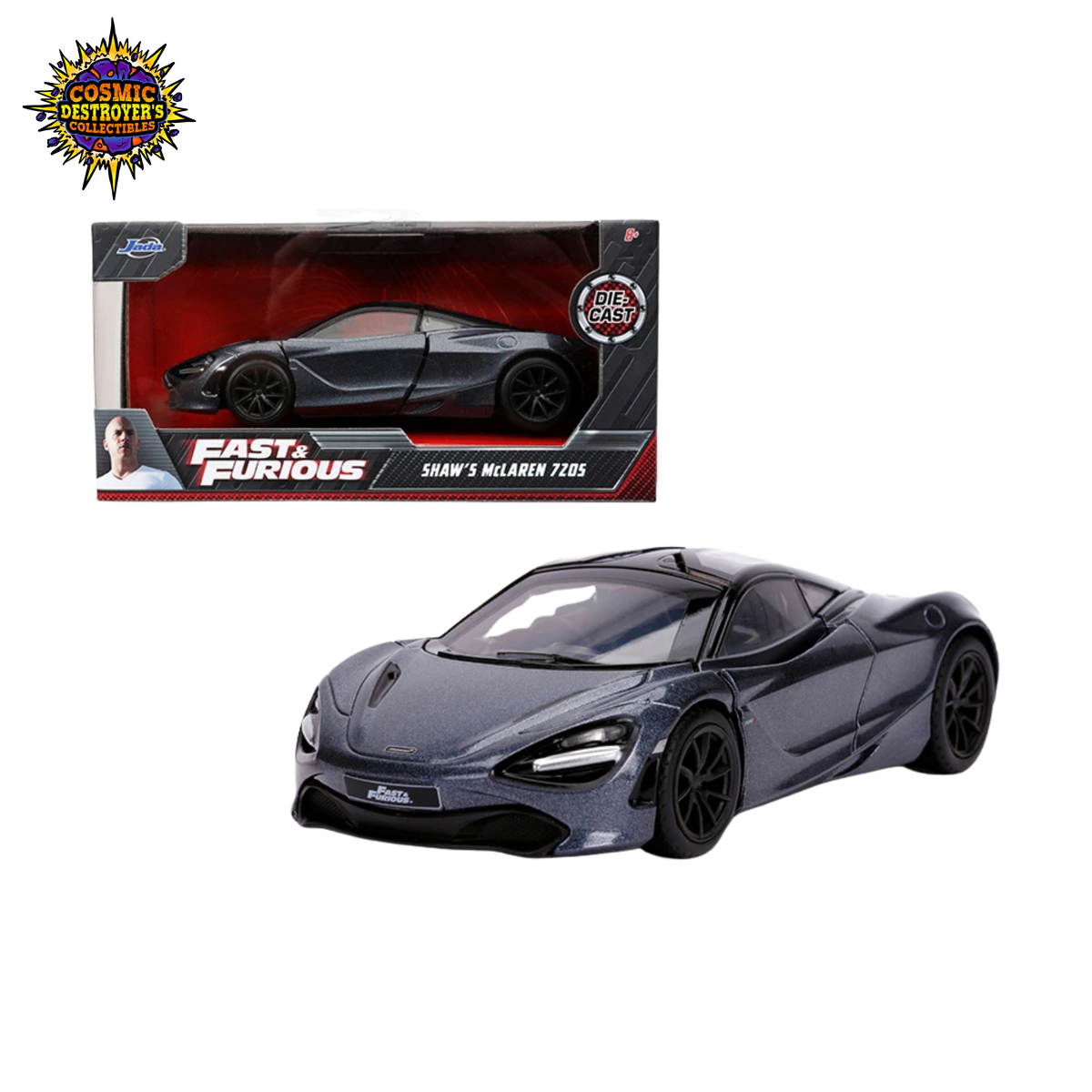 Jada - Hollywood Rides - Fast & Furious - Shaw's McLaren 720S - 1:32 Scale - Die Cast - 2020