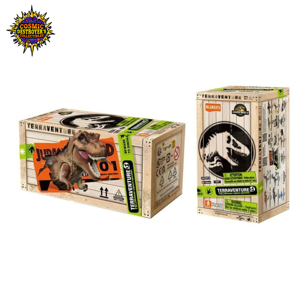 Jurassic World Blokees: Terraventure TS 01 Dinosaur Capture Operation Sealed Display of 12 Model Kits