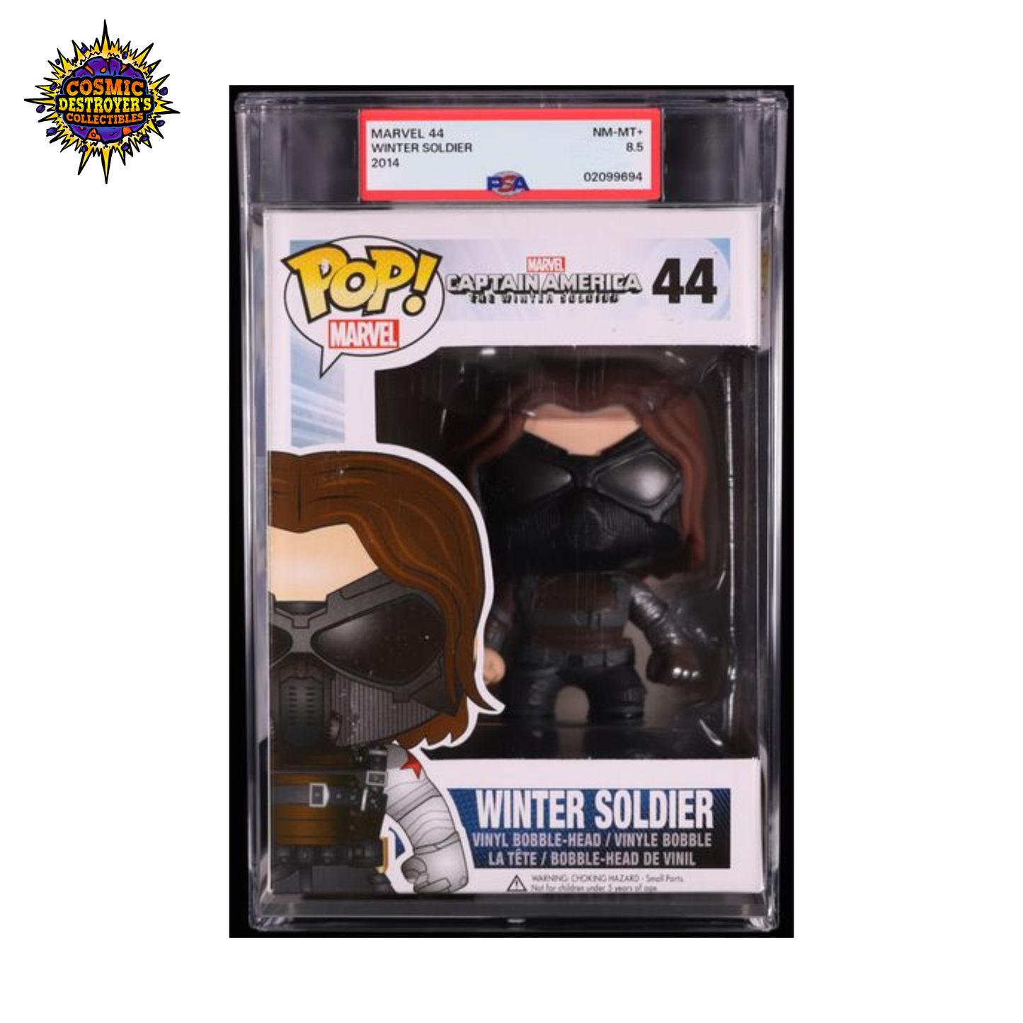 Funko Pop! Marvel Captain America The Winter Solider - Winter Soldier - 44 - PSA 8.5 NM-MT+
