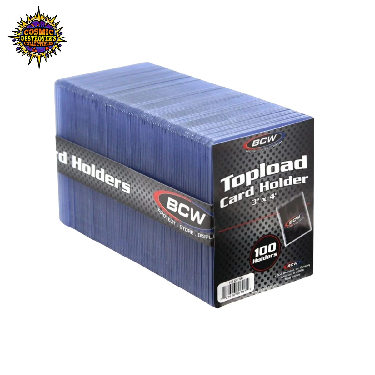 BCW: 3x4 Topload Card Holder - Standard (100 CT. Pack) - Toploader