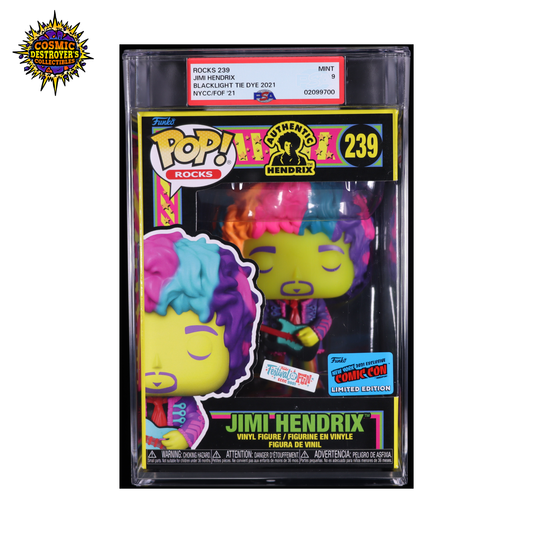 Funko Pop! Rocks - Jimi Hendrixi Festival of Fun ECCC 2021 - NYCC Comic Con Exclusive - 239 - PSA 9 MINT