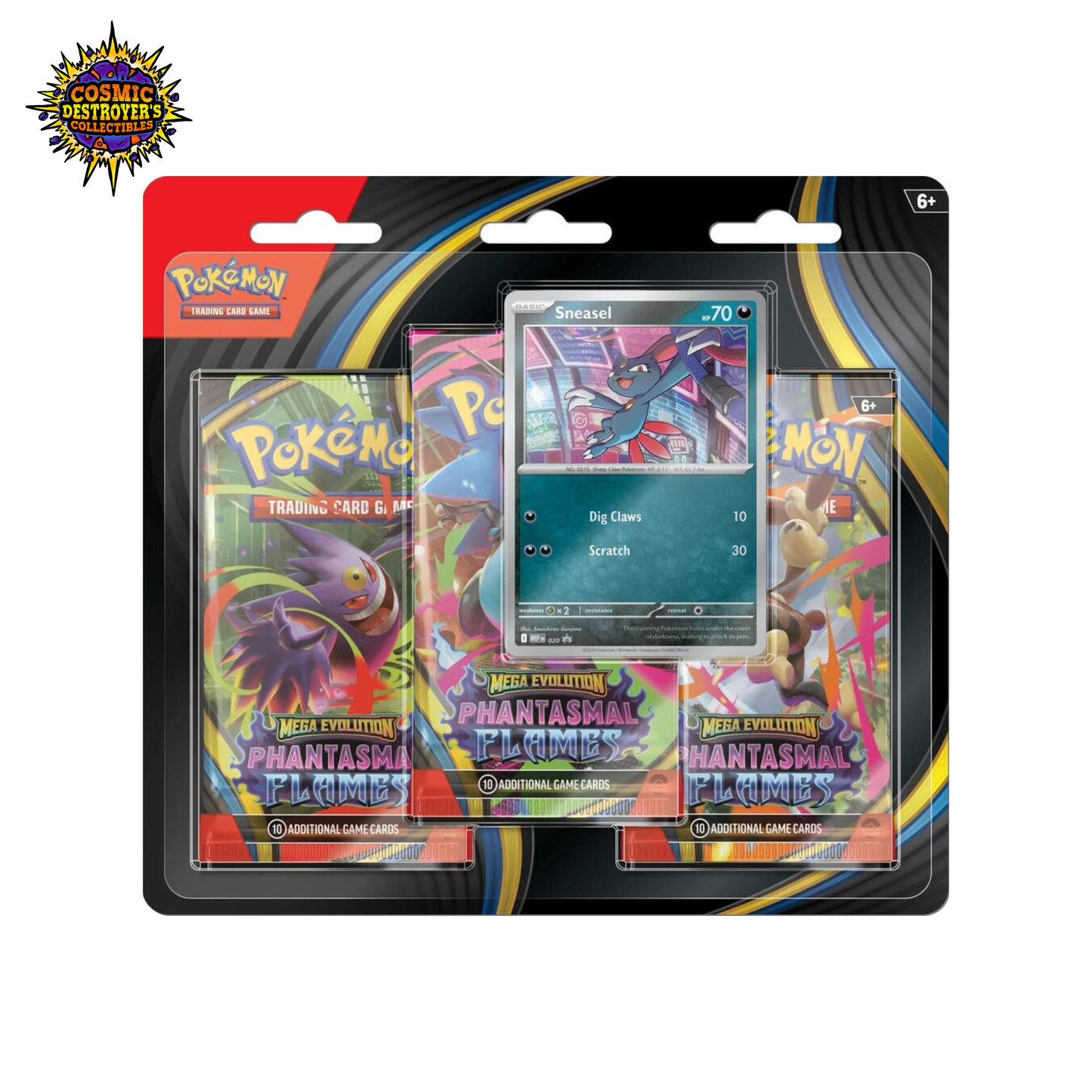 Pokemon TCG: Phantasmal Flames 3pk Blister - ME02