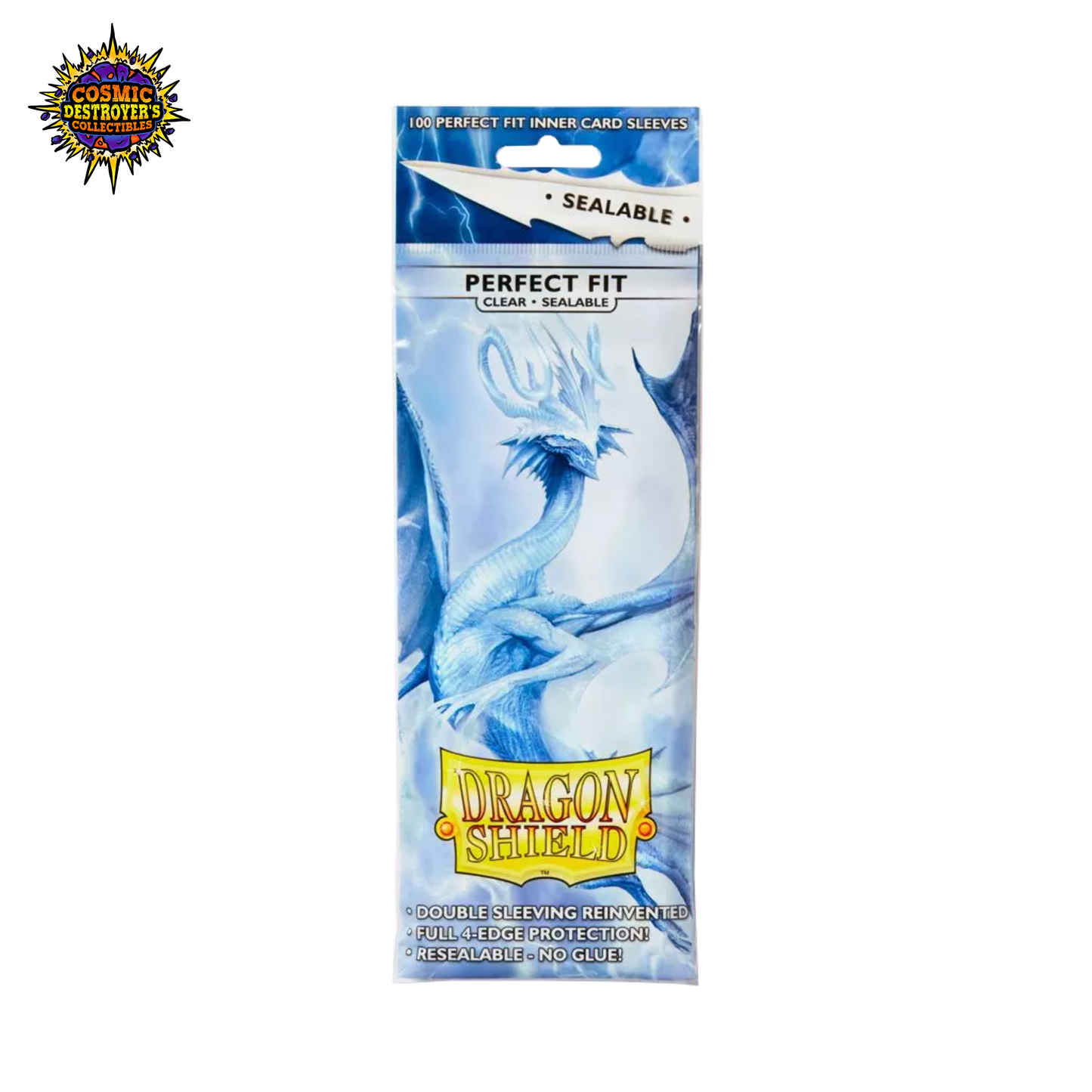 Dragon Shield - Perfect Fit Sealable Sleeves - Clear (100-Pack) - Dragon Shield Card Sleeves