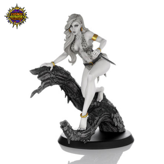 Women Dynamite Sheena Queen Campbell B&W Statue