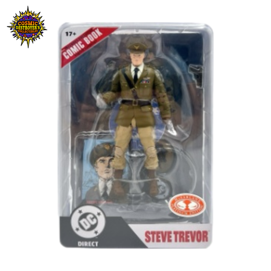 McFarlane Toys - Steve Trevor 7" Figure with Comic (Red Platinum Edition)