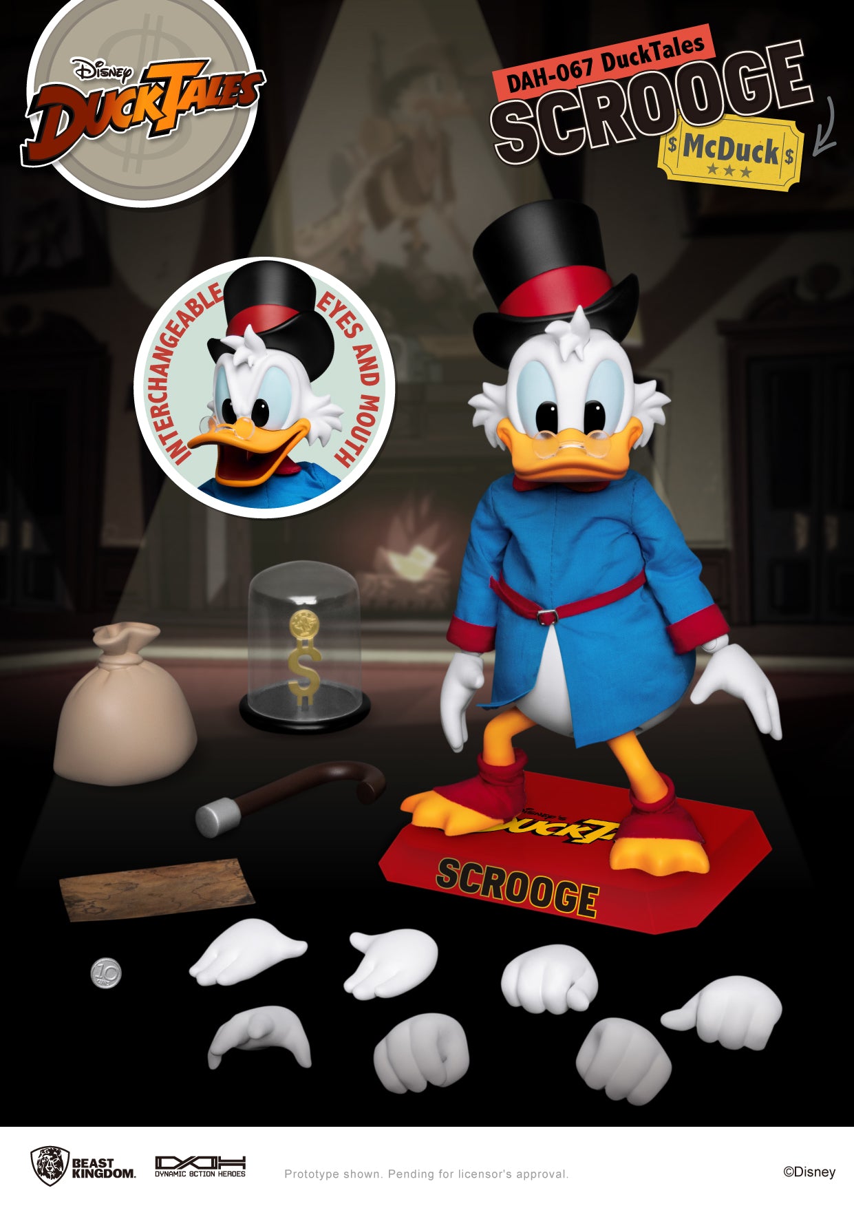 DUCK TALES DAH-067 DYNAMIC 8-CTION HEROES SCROOGE MCDUCK ACTION FIGURE
