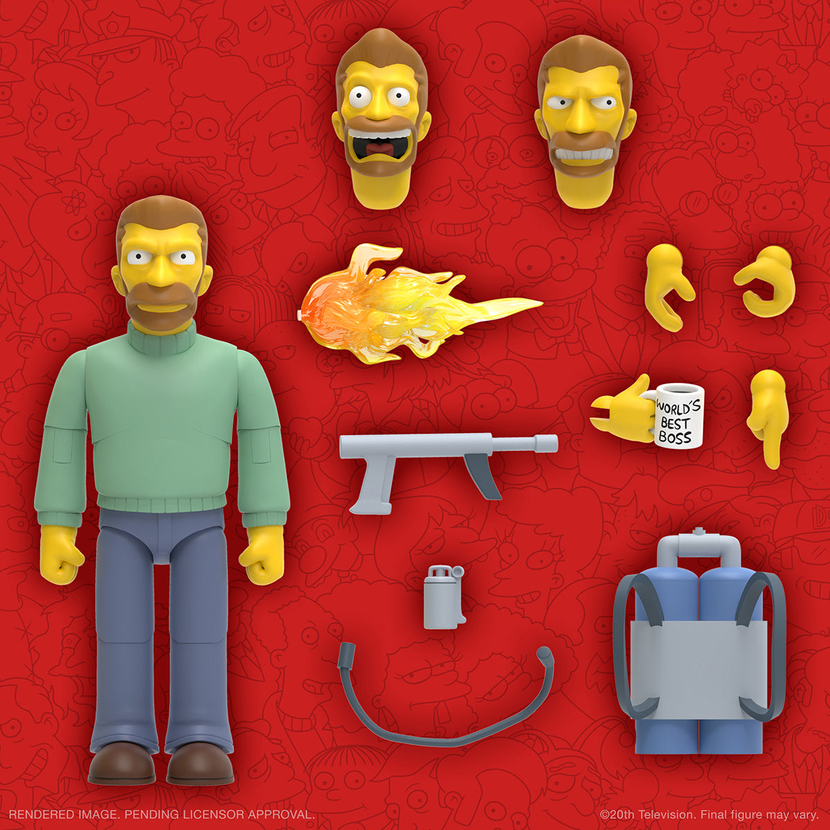 SUPER7 - THE SIMPSONS ULTIMATES W2 HANK SCORPIO ACTION FIGURE