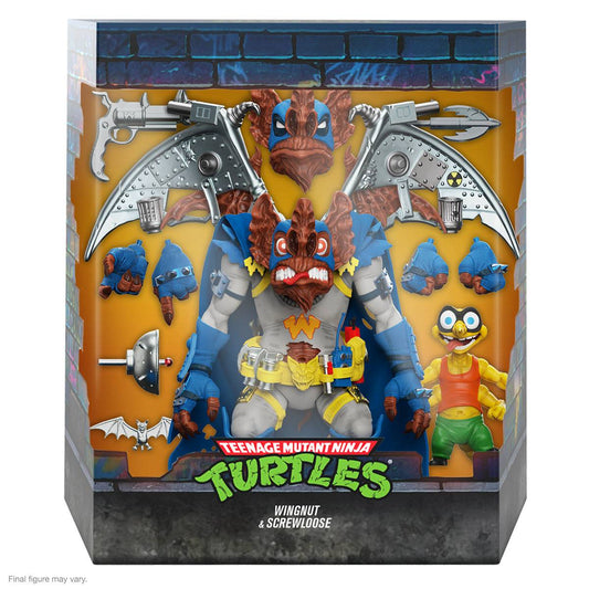 SUPER7 - TMNT ULTIMATES WAVE 9 - WINGNUT & SCREWLOOSE ACTION FIGURE