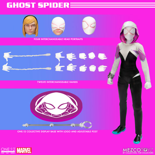 MEZCO - ONE:12 COLLECTIVE - GHOST SPIDER ACTION FIGURE - 6IN