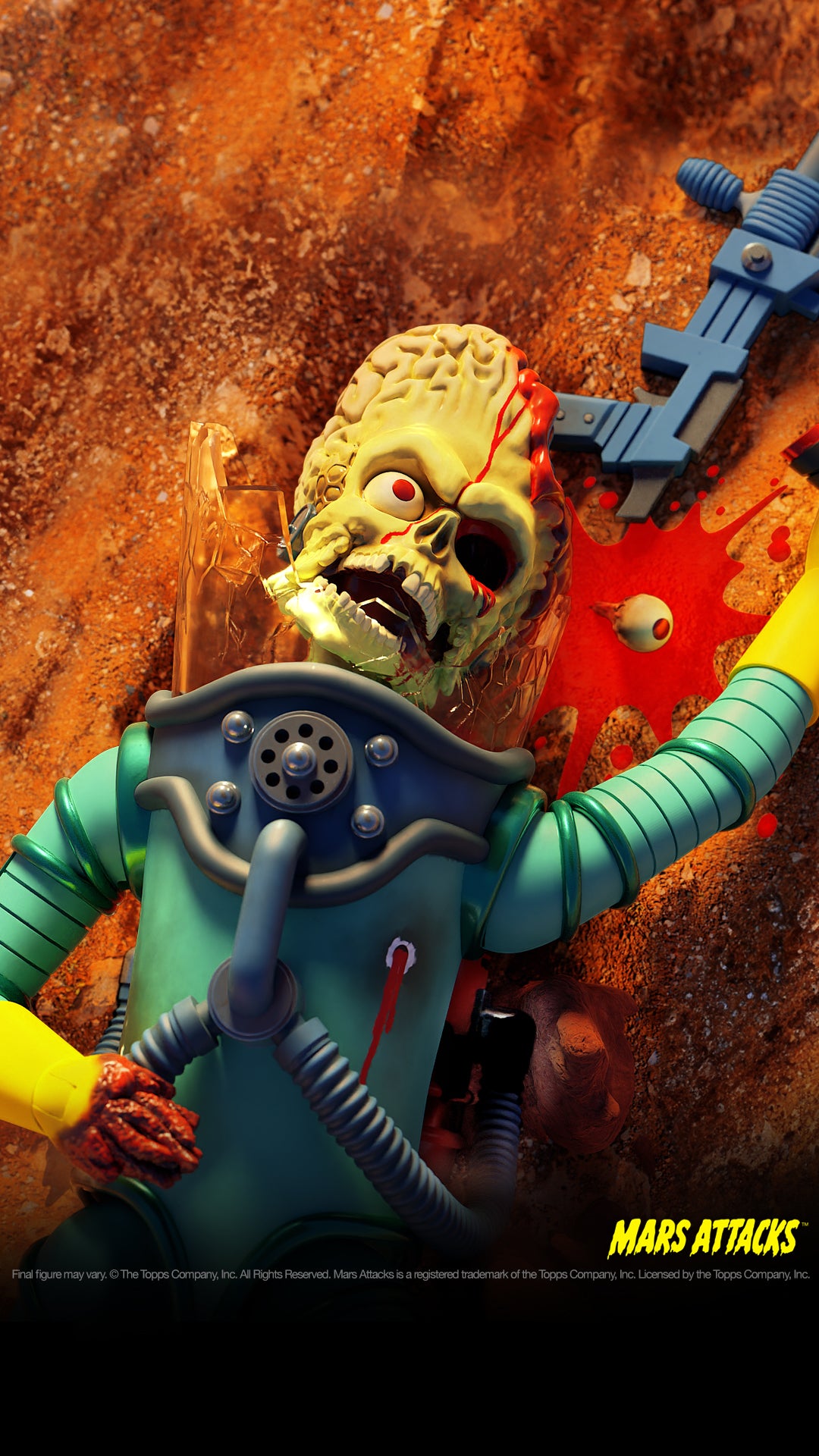 SUPER7 - ULTIMATES MARS ATTACKS MARTIAN SMASHING THE ENEMY WAVE 1 - ACTION FIGURE