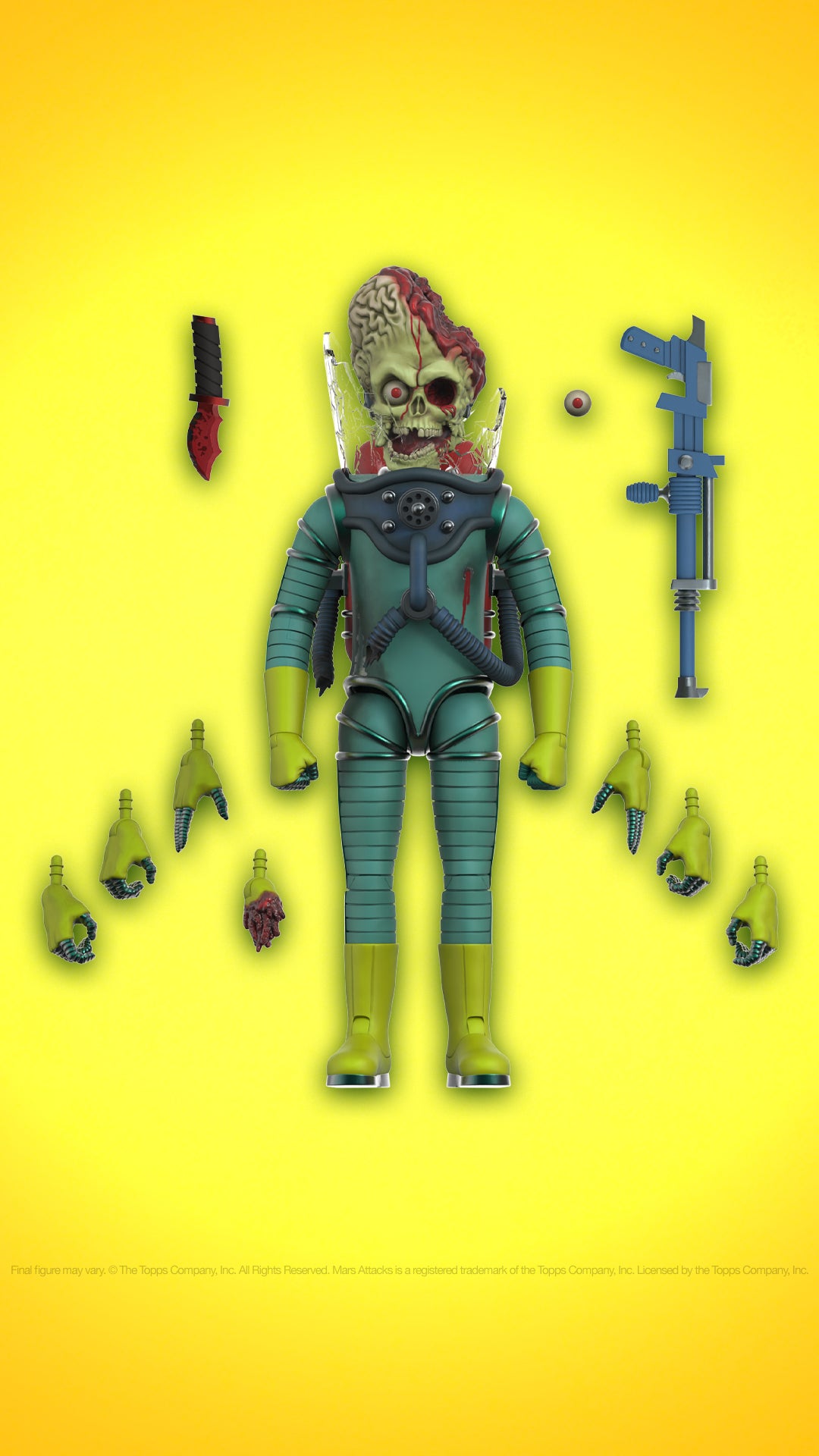 SUPER7 - ULTIMATES MARS ATTACKS MARTIAN SMASHING THE ENEMY WAVE 1 - ACTION FIGURE