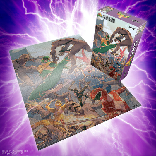 Mighty Morphin Power Rangers - 1000 PC Foil Puzzle - Super7