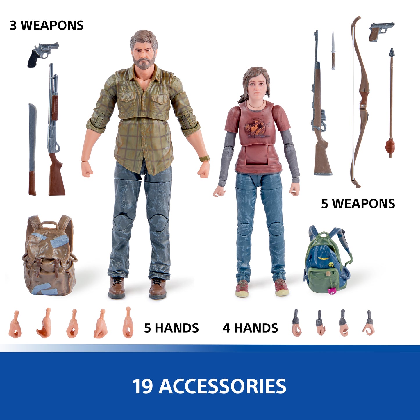 PlayStation Last of Us - Joel & Ellie - Two Pack 6in Figures