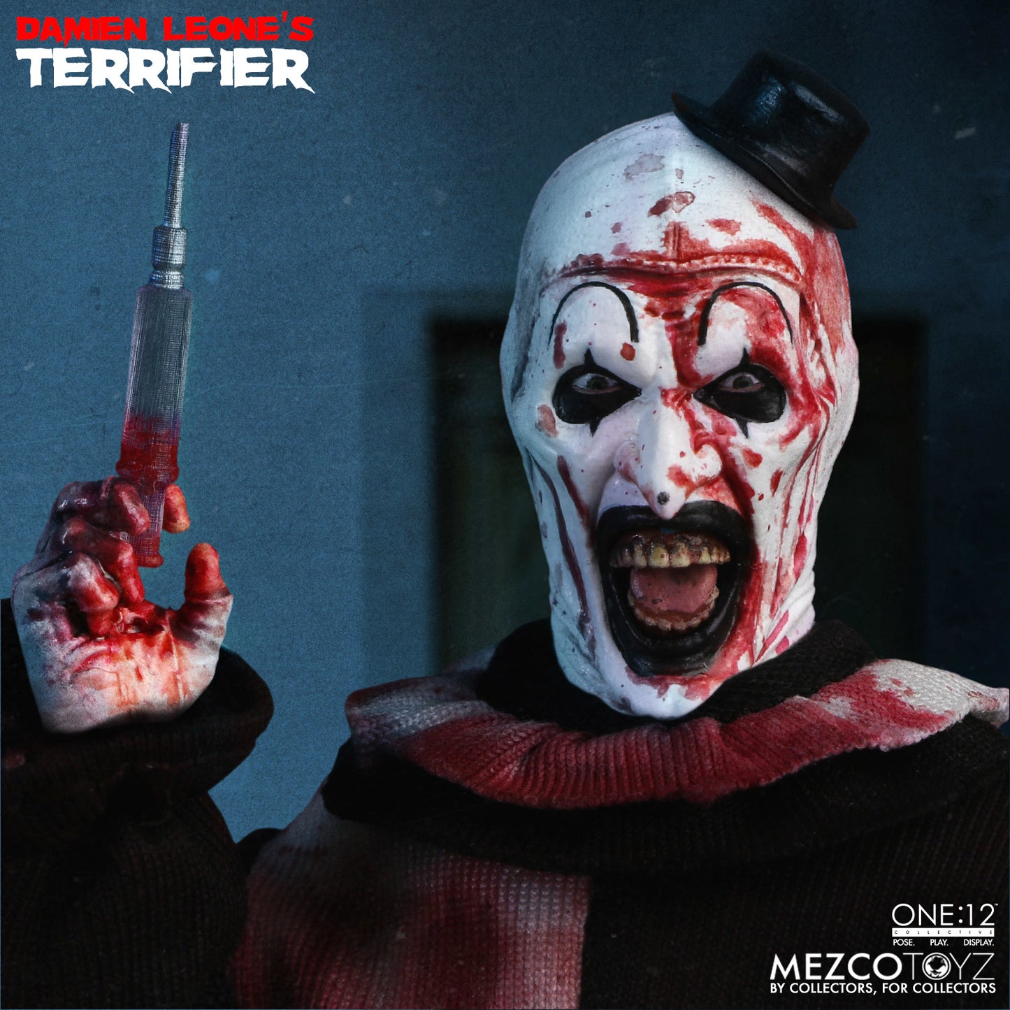 TERRIFIER - MEZCO ONE 12 COLLECTIVE - ART THE CLOWN DELUXE EDITION ACTION FIGURE (PREORDER)