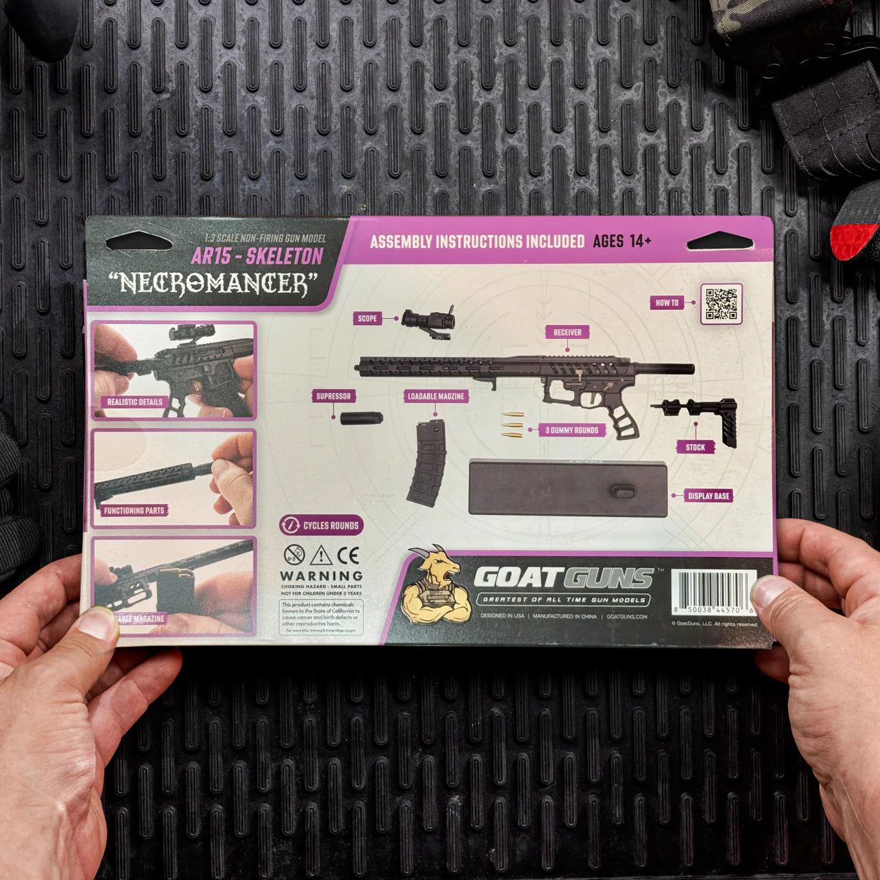 Miniature AR15 Die Cast Model - (AR15 Skeleton Model Black)