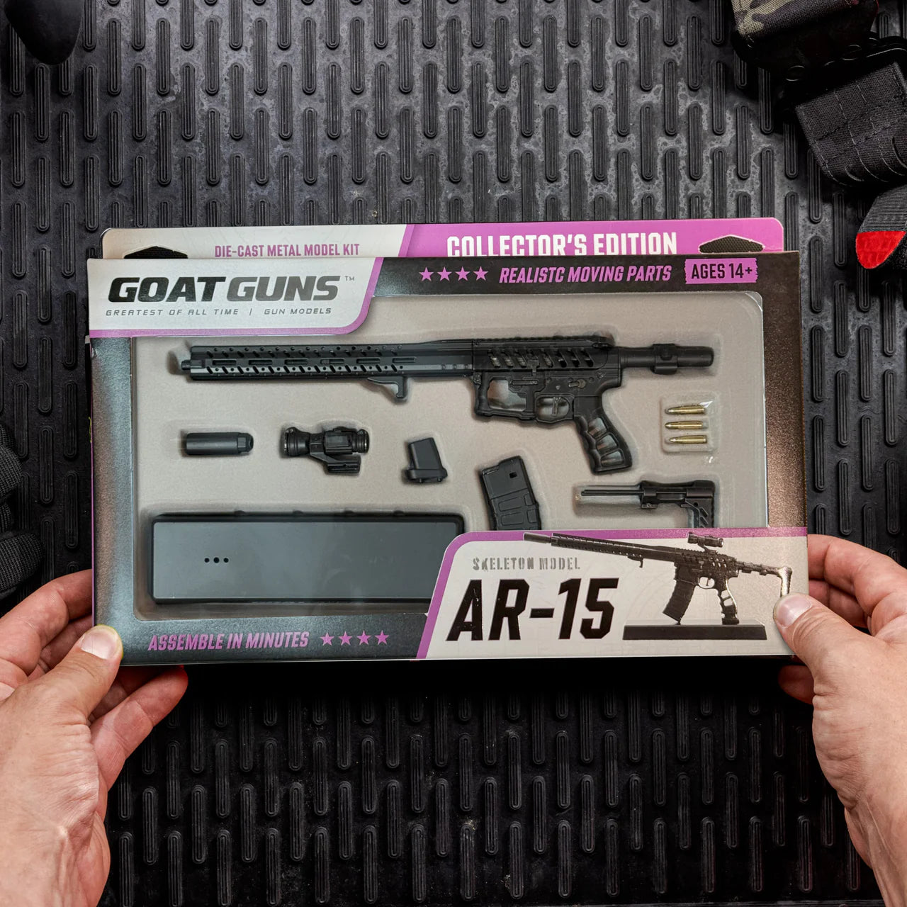 Miniature AR15 Die Cast Model - (AR15 Skeleton Model Black)