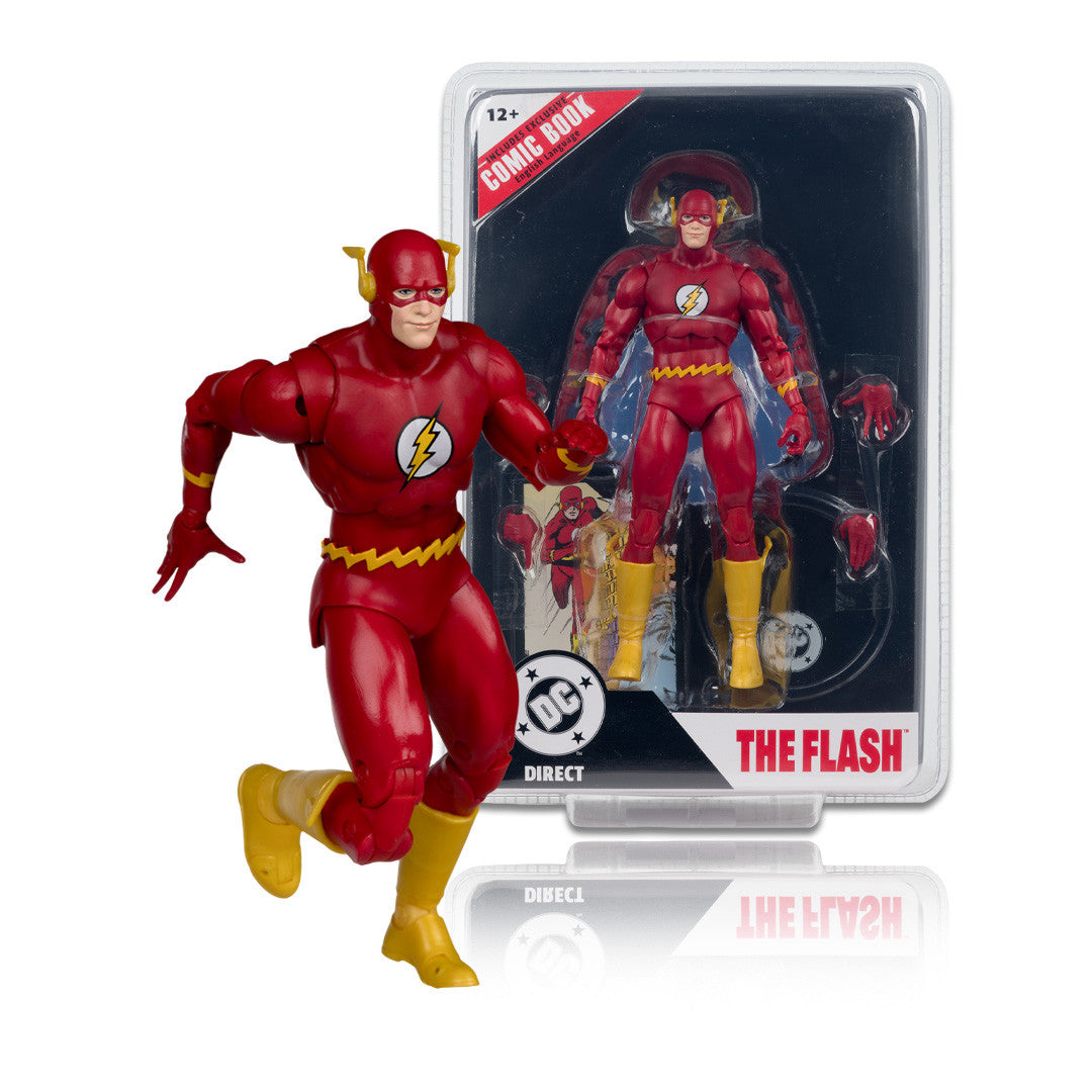 McFarlane Toys - The Flash Barry Allen (DC Page Punchers: The Flash #123) 7" Figure w/Comic
