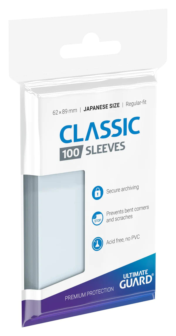 Ultimate Guard: Classic Japanese Size Clear Soft Sleeves (100)