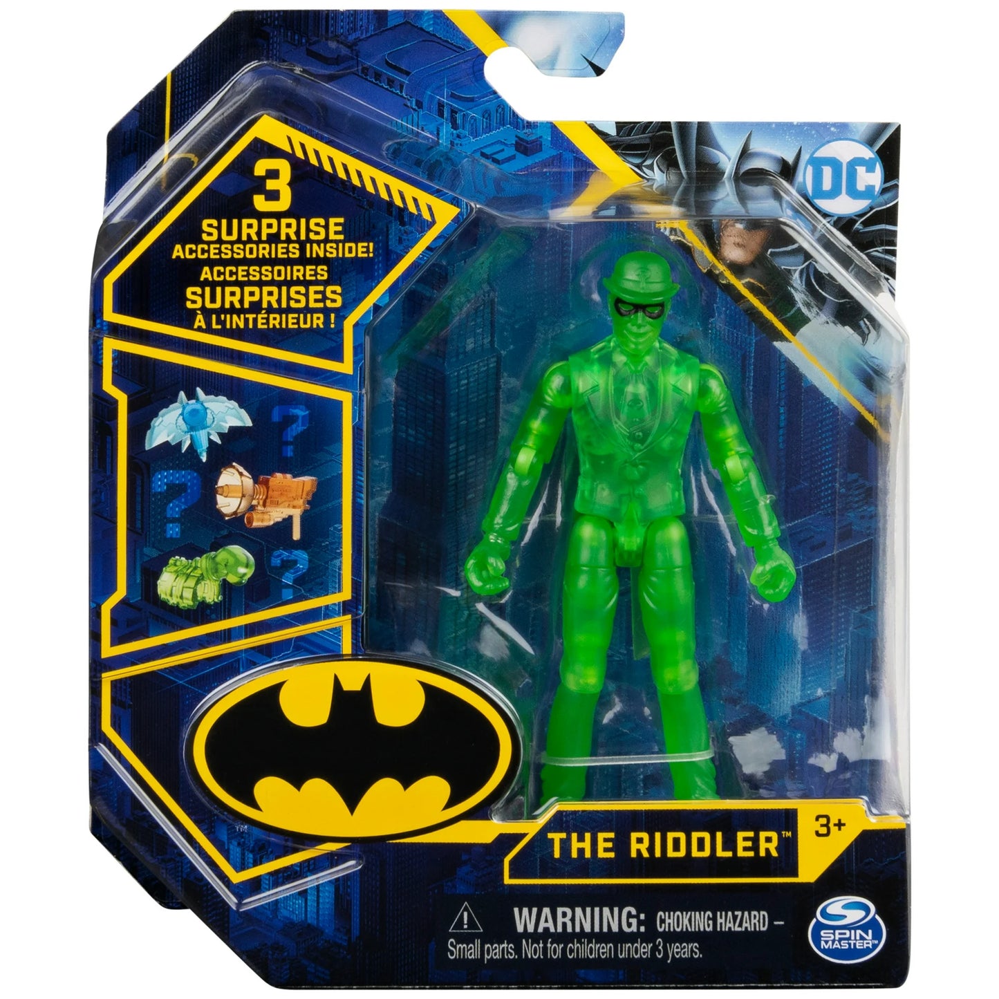 Spin Master - The Riddler (rare) with 3 Mystery Accessories - 4" Action Figure