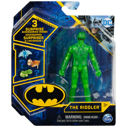 Spin Master - The Riddler (rare) with 3 Mystery Accessories - 4" Action Figure