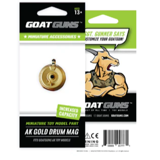 Miniature Gold AK Drum Magazine - (Gold AK Drum) (GOAT GUNS)