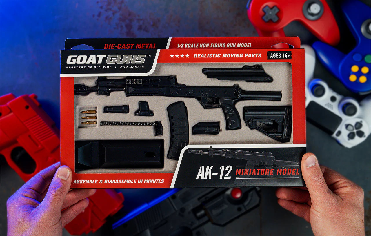 Miniature AK-12 Die Cast Model Kit - (AK12 Model - Black)