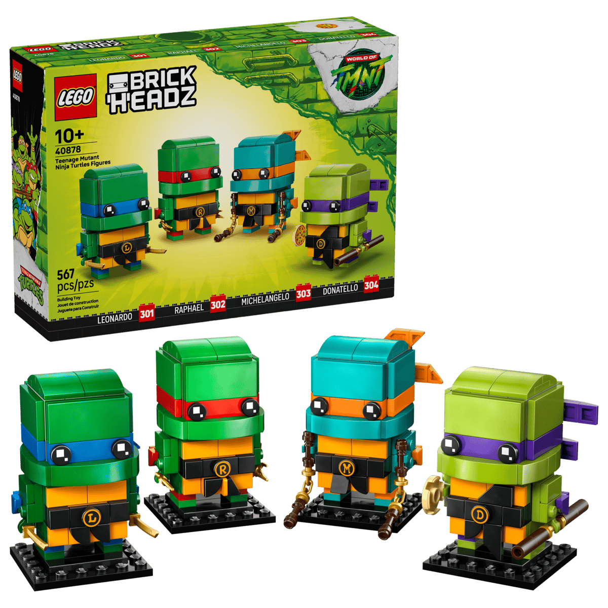 LEGO BRICK HEADZ - Teenage Mutant Ninja Turtles Figures - 40878