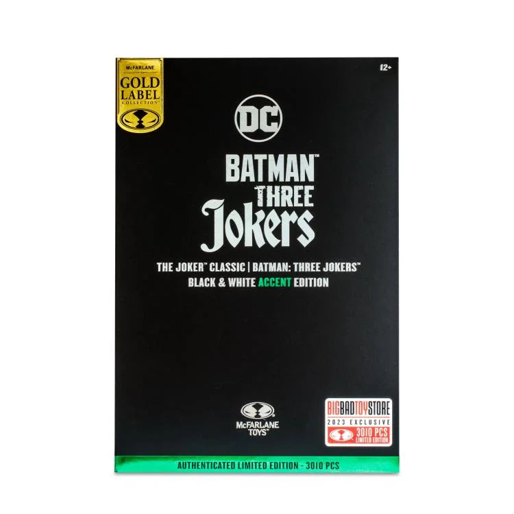 McFarlane Toys - DC Multiverse - Batman: Three Jokers - The Joker (The Criminal) BBTS Exclusive Limited Black & White Accent Edition Action Figure
