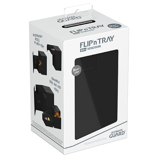 Deck Case: Flip´n´Tray 80+ Standard Size Monocolor - Black
