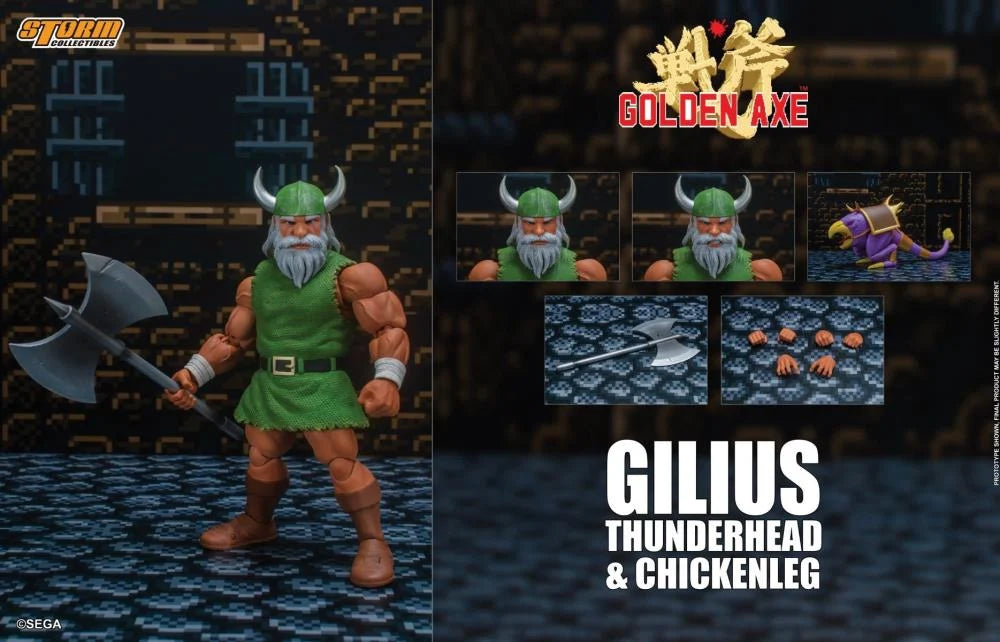 Storm Collectibles - Golden Axe Gilius Thunderhead & Chickenleg 1/12 Scale Action Figure Set - (OPEN BOX)