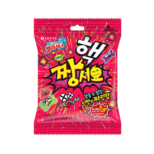 Lotte Jellycious Super Sour Fruit Jelly 3 Flavor 51g