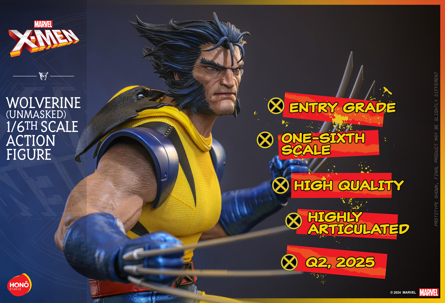 Hono Studios - Wolverine (Unmasked) - HS06 1:6th Collectible Figure