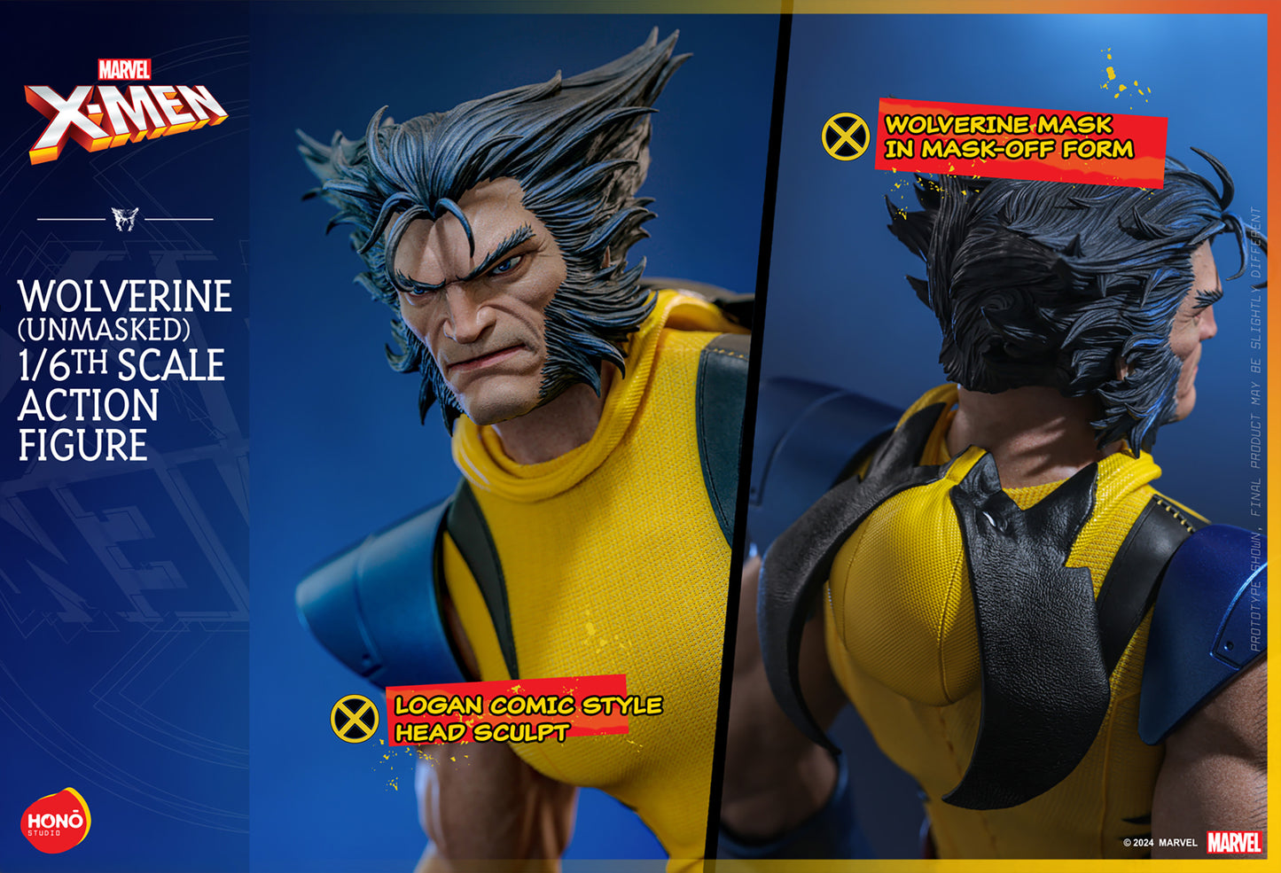 Hono Studios - Wolverine (Unmasked) - HS06 1:6th Collectible Figure