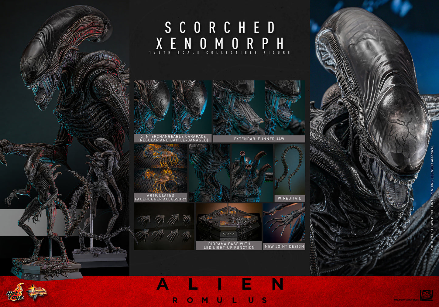 Hot Toys - Alien Romulus - Scorched Xenomorph - MMS784